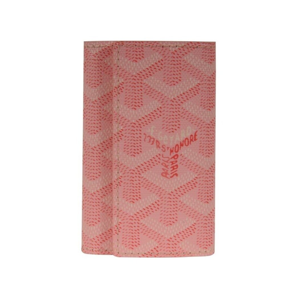 Goyard Pink Saint Michel Six Key Ring Holder Travel Wallet